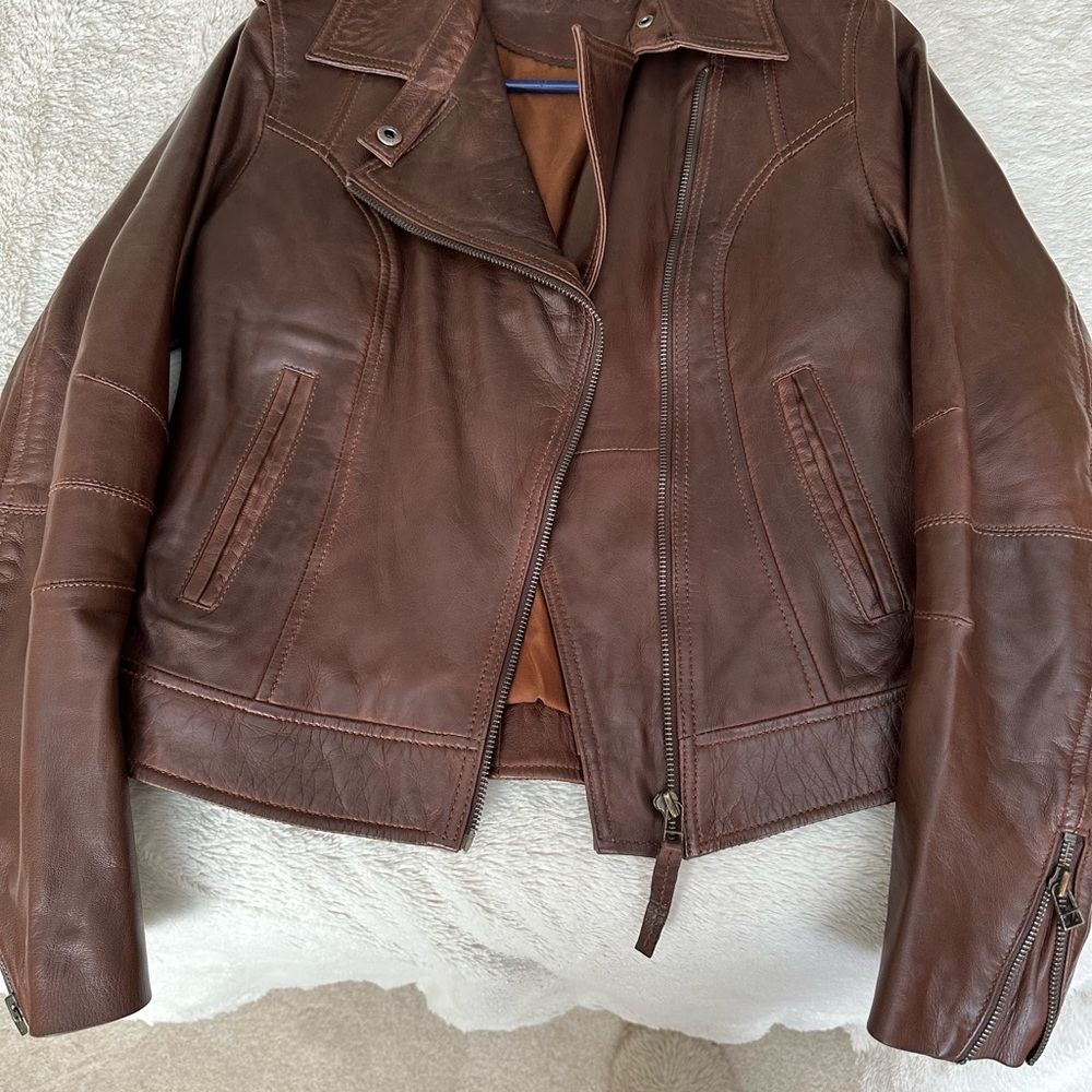 Infinity leather jacket - brown.  Excellent condition.